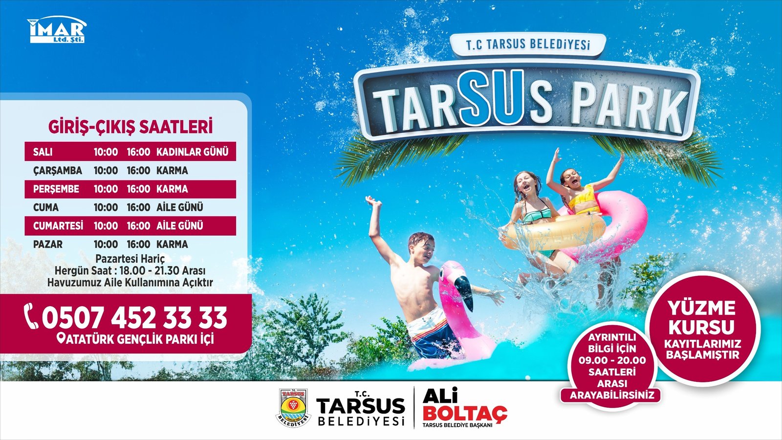 TARSUS SU PARKI YOĞUN İLGİYLE YAZ SEZONUNU AÇTI